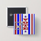 投票エクササイズ投票の権利を通知 缶バッジ (正面&裏面)