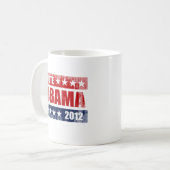 投票オバマ2012の印Vintage.png コーヒーマグカップ (正面左)