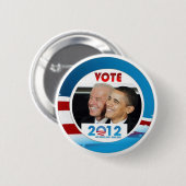 投票オバマ/バイデン氏2012年 缶バッジ (正面&裏面)