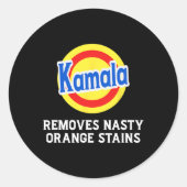 投票カマラはオレンジ扱いにく色の汚れ洗剤を除去 ラウンドシール (正面)