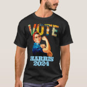投票カマラハリス2024米国選大統領の択 Tシャツ (正面)