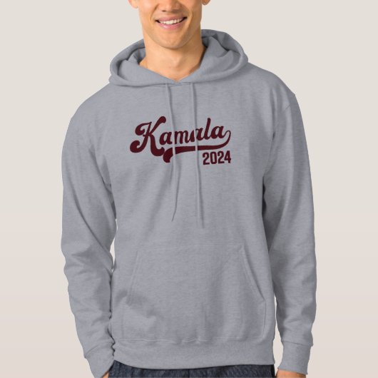 投票カマラハリス2024(鳥)ショウジョウコウカンチョウバーシティフード付きスウェットシャツ パーカ (正面)