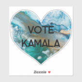 投票カマラブルーアルコールインクハート シール (シート)