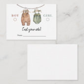 投票カードのBoho服を性別で表示 ノートカード (正面/裏面)