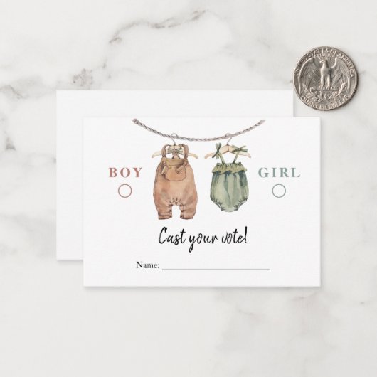 投票カードのBoho服を性別で表示 ノートカード (正面/裏面インサイチュ)