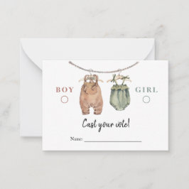 投票カードのBoho服を性別で表示 ノートカード