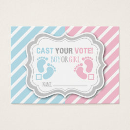 投票カードを表示するフットプリント性別