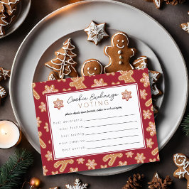 投票カード投票クリスマスクッキー交換パーティー