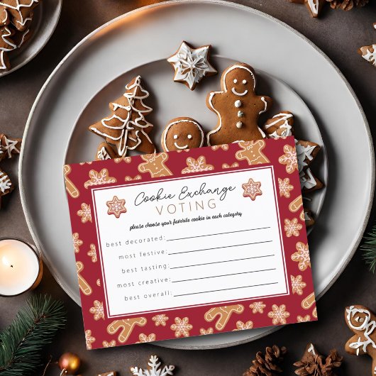 投票カード投票クリスマスクッキー交換パーティー