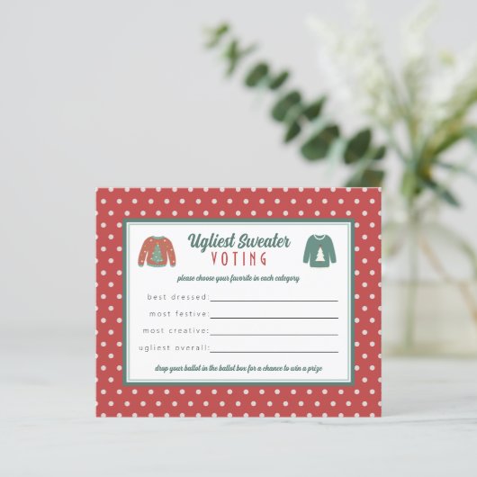 投票カード投票醜いクリスマスセーターパーティー (スタンド正面)