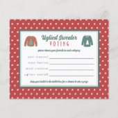 投票カード投票醜いクリスマスセーターパーティー (正面)