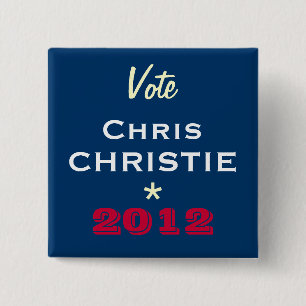 投票クリスCHRISTIE 2012のキャンペーンボタン(正方形) 缶バッジ