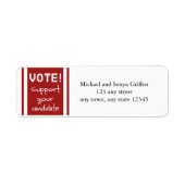 投票サポート候補差出人住所ラベル ラベル (正面)