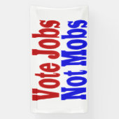 投票ジョブがMobsではない赤い青の文字 横断幕 (縦)