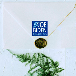 投票ジョーバイデン氏大統領2024ブルーウッドアートスタンプ ラバースタンプ