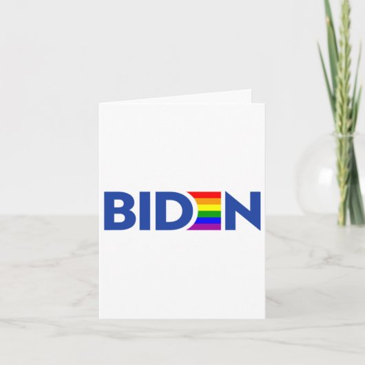 投票ジョーバイデン氏大統領Lgbt LgbtqゲイレズビアンPr カード (正面)