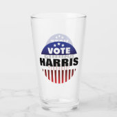 投票スターとストライプタイポグラフィ – 選挙 タンブラーグラス (裏面)