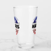 投票スターとストライプタイポグラフィ – 選挙 タンブラーグラス (左)