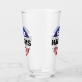 投票スターとストライプタイポグラフィ – 選挙 タンブラーグラス (右)