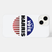 投票スターとストライプタイポグラフィ – 選挙 Case-Mate iPhoneケース (裏面 (横))