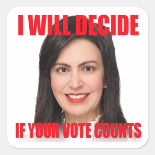 投票ステッカーもしを決める スクエアシール (正面)