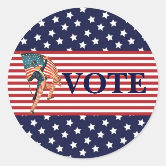 投票ステッカー ラウンドシール (正面)