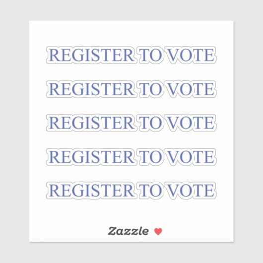 投票セリフに登録エレガントタイポグラフィ青 シール (シート)