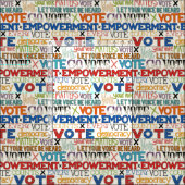 投票タイポグラフィ ファブリック (タイル)