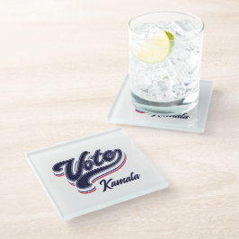 投票タイポグラフィ – 選択 ガラスコースター