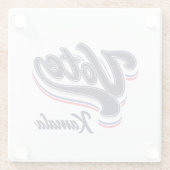 投票タイポグラフィ – 選択 ガラスコースター (裏面)