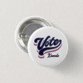 投票タイポグラフィ – 選択 缶バッジ (正面&裏面)