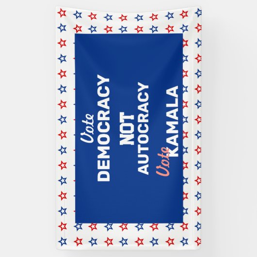投票デモクラシー投票カマラ 横断幕 (縦)