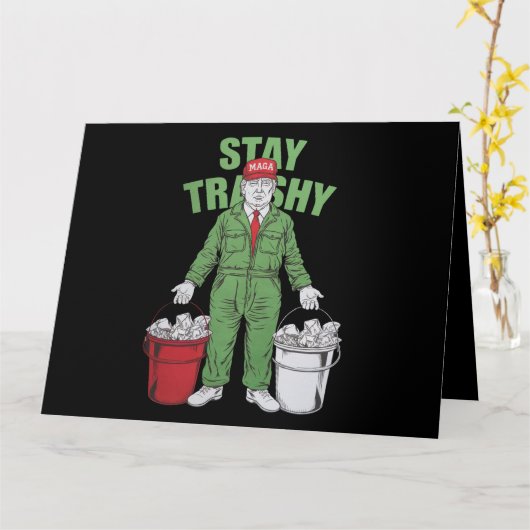 投票トランプごみ男の滞在トラシー2024選挙 カード (黄色い花)