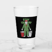 投票トランプごみ男の滞在トラシー2024選挙 タンブラーグラス (正面)