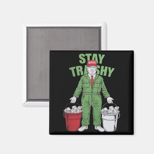 投票トランプごみ男の滞在トラシー2024選挙 マグネット (正面/裏面)