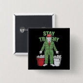 投票トランプごみ男の滞在トラシー2024選挙 缶バッジ (正面&裏面)