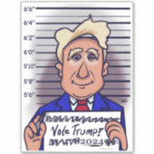 投票トランプカスタム切りステッカー シール (正面)