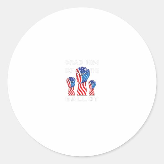 投票トランプ投票デモで彼おもしろいを捕まえる ラウンドシール (正面)