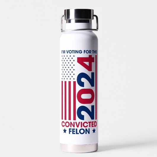 投票トランプ有罪判決フェロン2024 ウォーターボトル (背面)