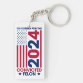 投票トランプ有罪判決フェロン2024 キーホルダー (裏面)