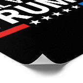 投票トランプ2024愛国的なアメリカ国旗の男性Home ポスター (角)