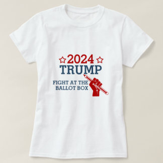 投票トランプ2024投票箱で戦う Tシャツ