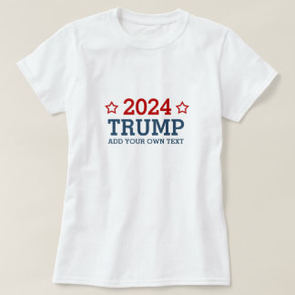 投票トランプ2024 – 自分の文字を追加パーソナライズされた Tシャツ