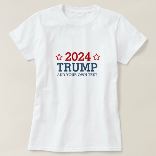 投票トランプ2024 – 自分の文字を追加パーソナライズされた Tシャツ (デザイン正面)