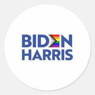 投票バイデン氏ハリスLgbt Lgbtq進捗プライド国旗J ラウンドシール