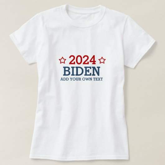 投票バイデン氏2024 – 自分の文字を追加パーソナライズされた Tシャツ (デザイン正面)
