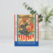 投票バイデン氏&ハリスwかわいらしヴィンテージレディーリバティ ポストカード (スタンド正面)