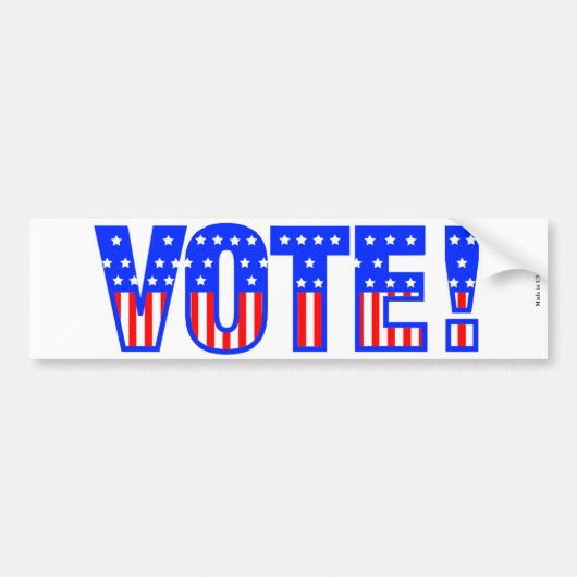 投票バンパーステッカー バンパーステッカー (正面)