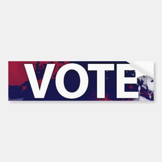 投票バンパーステッカー。 バンパーステッカー (正面)