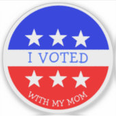 投票パーソナライズされた済 シール (正面)